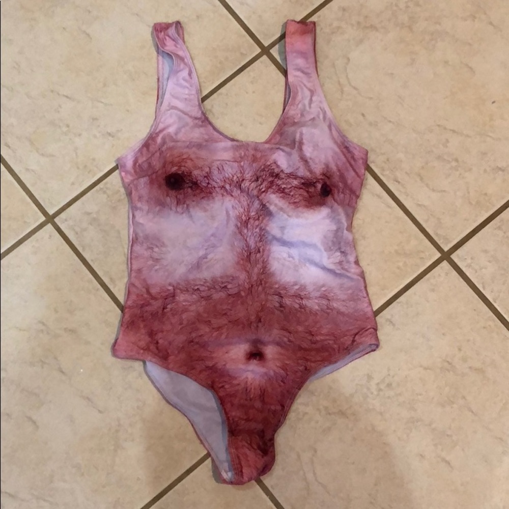 UNWORN Men’s chest bathing suit- Halloween!